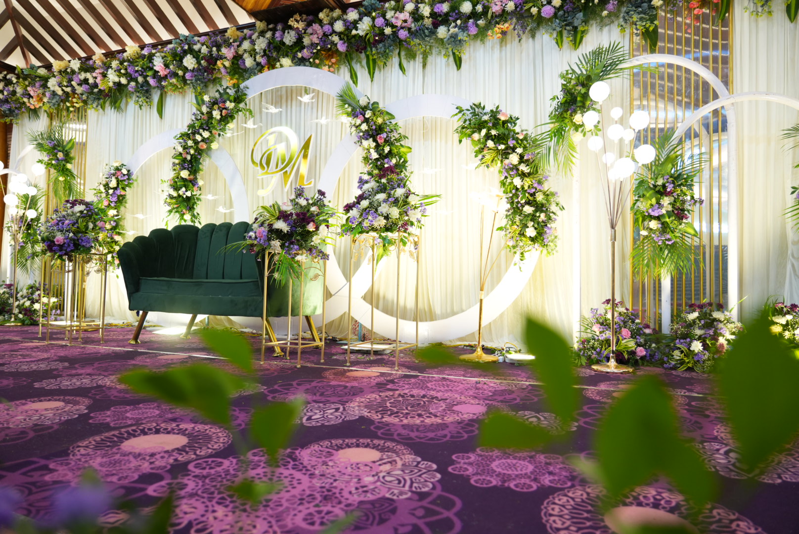 Stage celebration setup