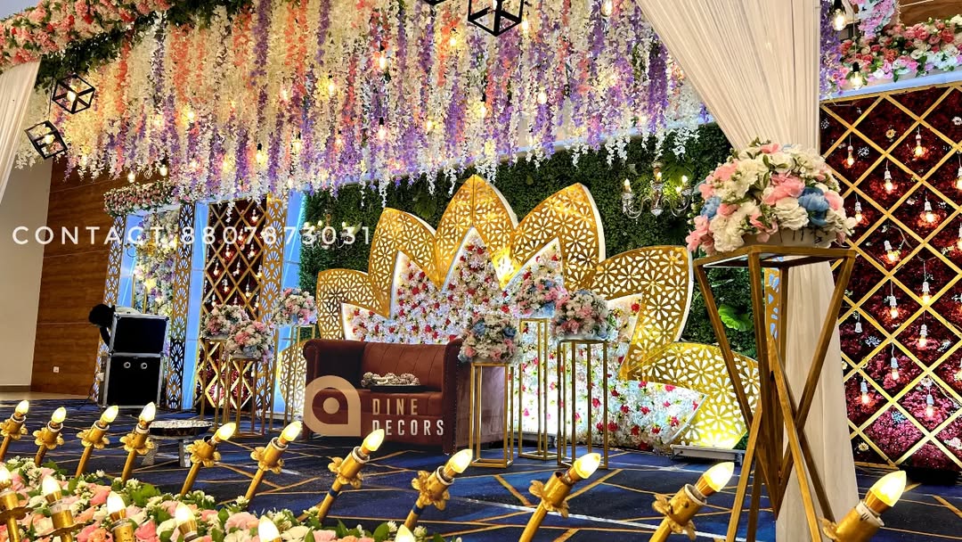 Gold and black theme decoration